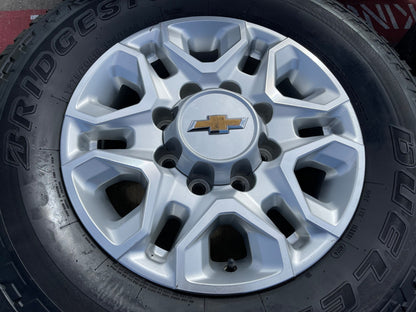 18" Chevy Silverado 2500 3500 OEM 5959 wheels rims BRIDGESTONE SET