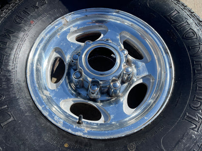 16" Ford F-250 F-350 Excursion OEM 3408 polished wheels rims tires
