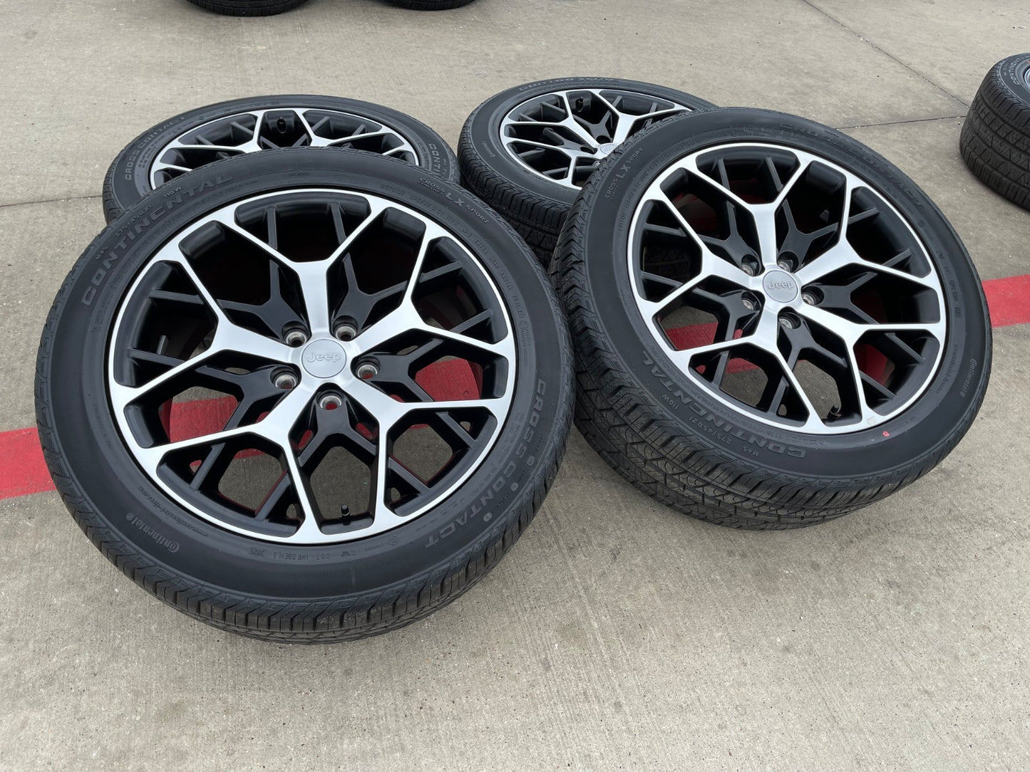 21" Jeep Grand Cherokee L OEM wheels rims 9291 Durango tires SET CONTINENTAL NEW