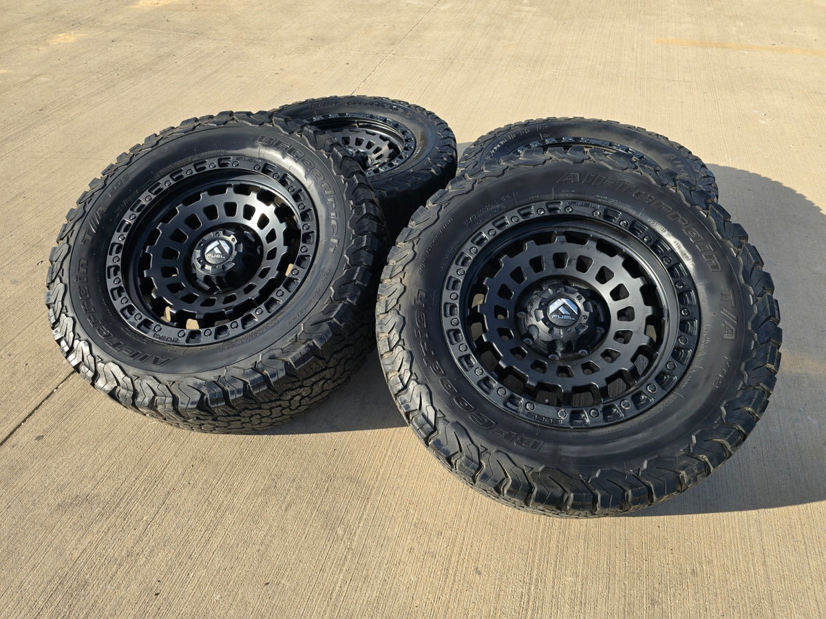 20" FUEL D633 Zephyr GMC Sierra Chevy Silverado 2500 3500 wheels rims 8x180 BFG