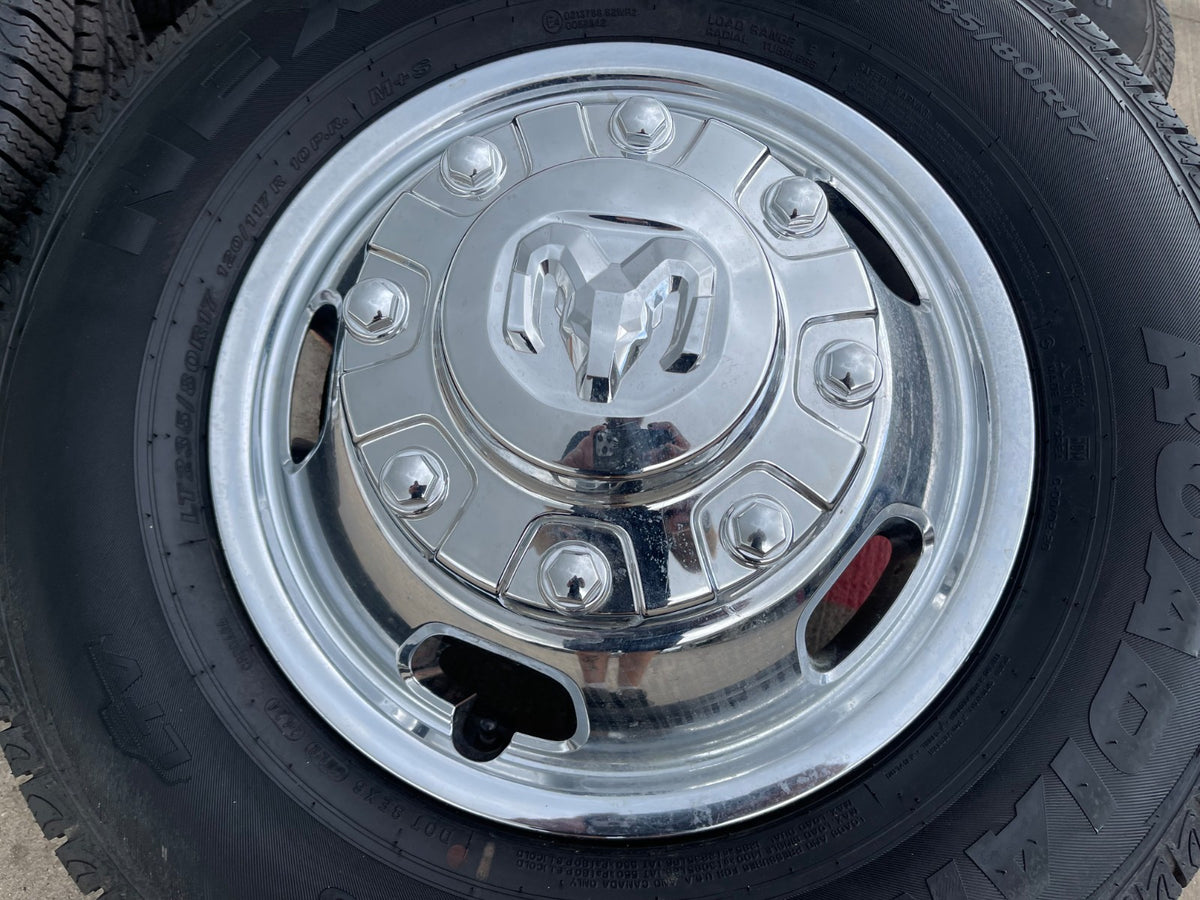 17" Dodge Ram 3500 Dually Laramie 8x200 wheels rims 2703 2704 OEM SET