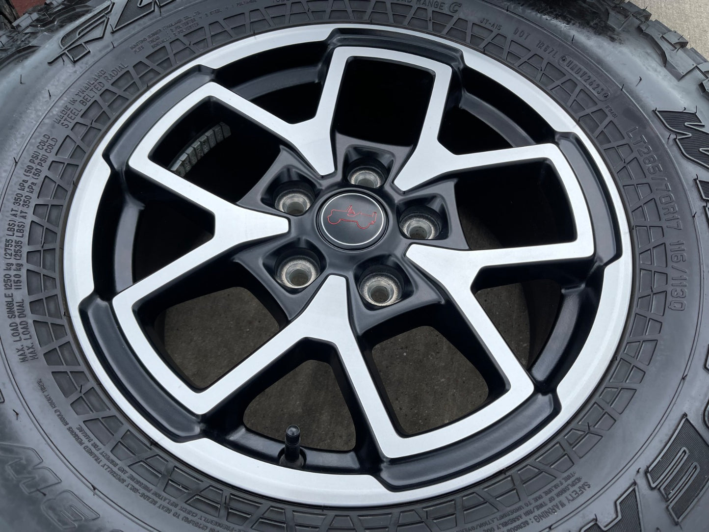 17" Jeep Wrangler Rubicon OEM 95730 9327 wheels rims Gladiator FALKEN A/T 33"