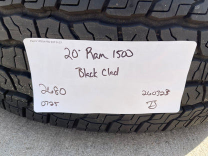 20" Dodge Ram 1500 OEM Laramie Black 2680 wheels rims 2025 2026 GOODYEAR NEW