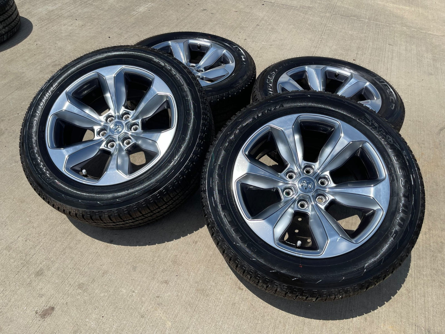 20" Dodge Ram 1500 OEM Laramie Long Horn wheels rims 2681 SET BRIDGESTONE NEW