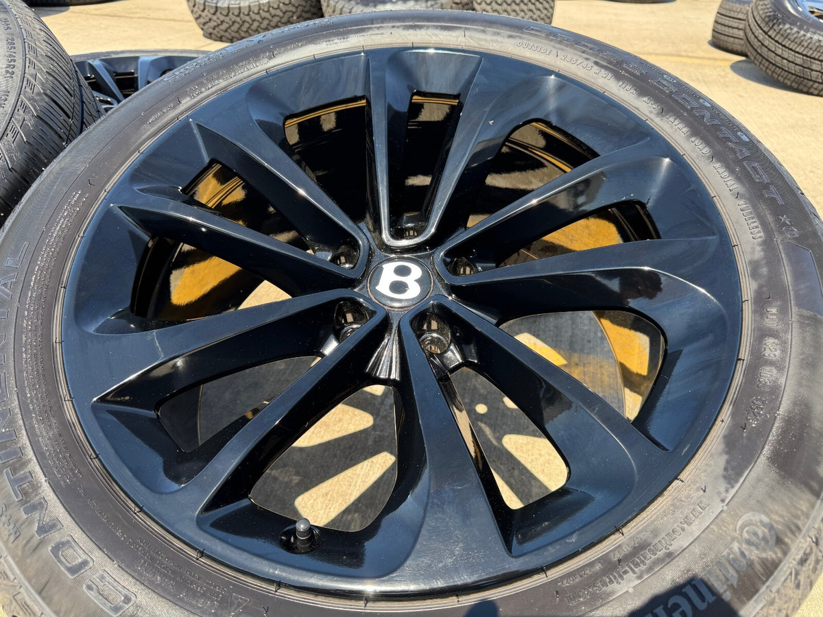 21" Bentley Bentayga OEM wheels rims black Mulliner Continental Flying Spur GT