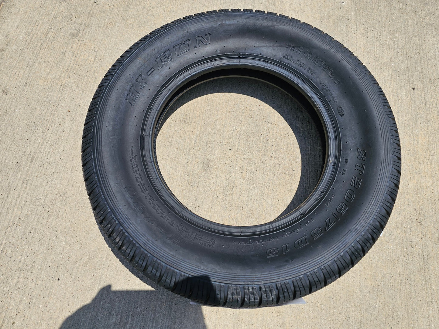(1) 205/75/15 HI-RUN H-180 tire ST 205/75R15 LT 6 ply LR C 101M trailer NEW