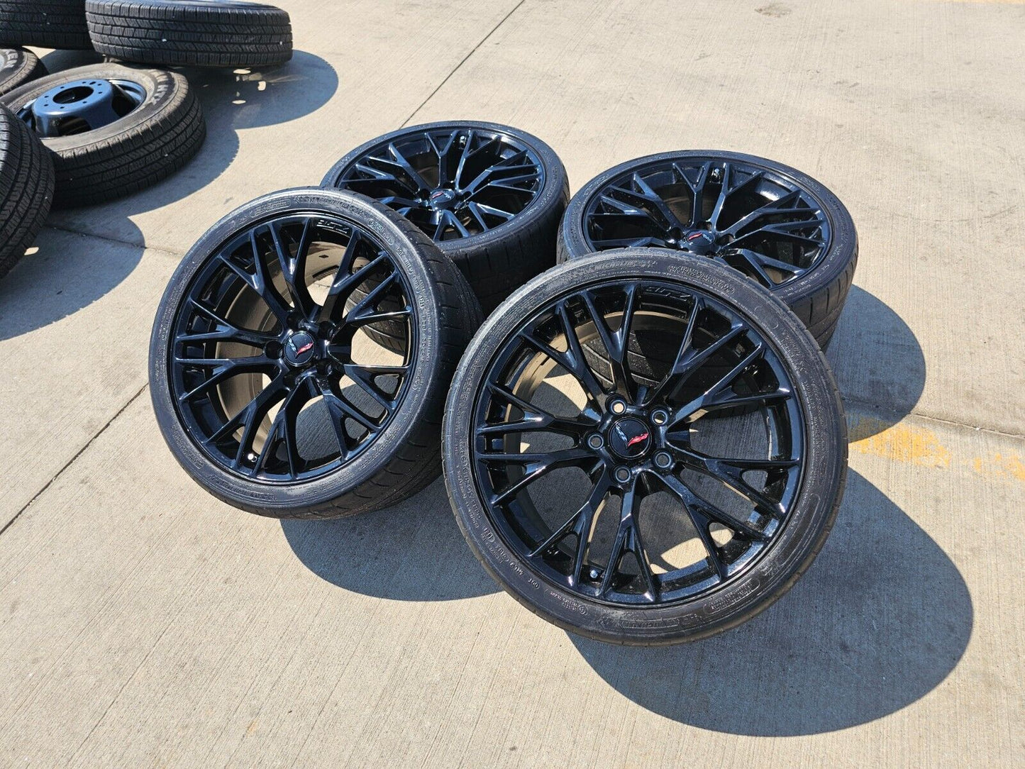 19x10 20x12 Chevy Corvette STINGRAY C7 OEM wheels rims 5734 5736 black tires