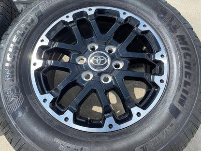 18" Toyota Tundra TRD OEM black wheels rims 75273 Sequoia SET MICHELIN