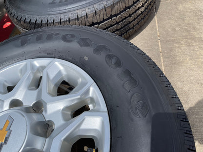18" Chevy Silverado 2500 3500 OEM 5959 wheels rims tires SET FIRESTONE NEW