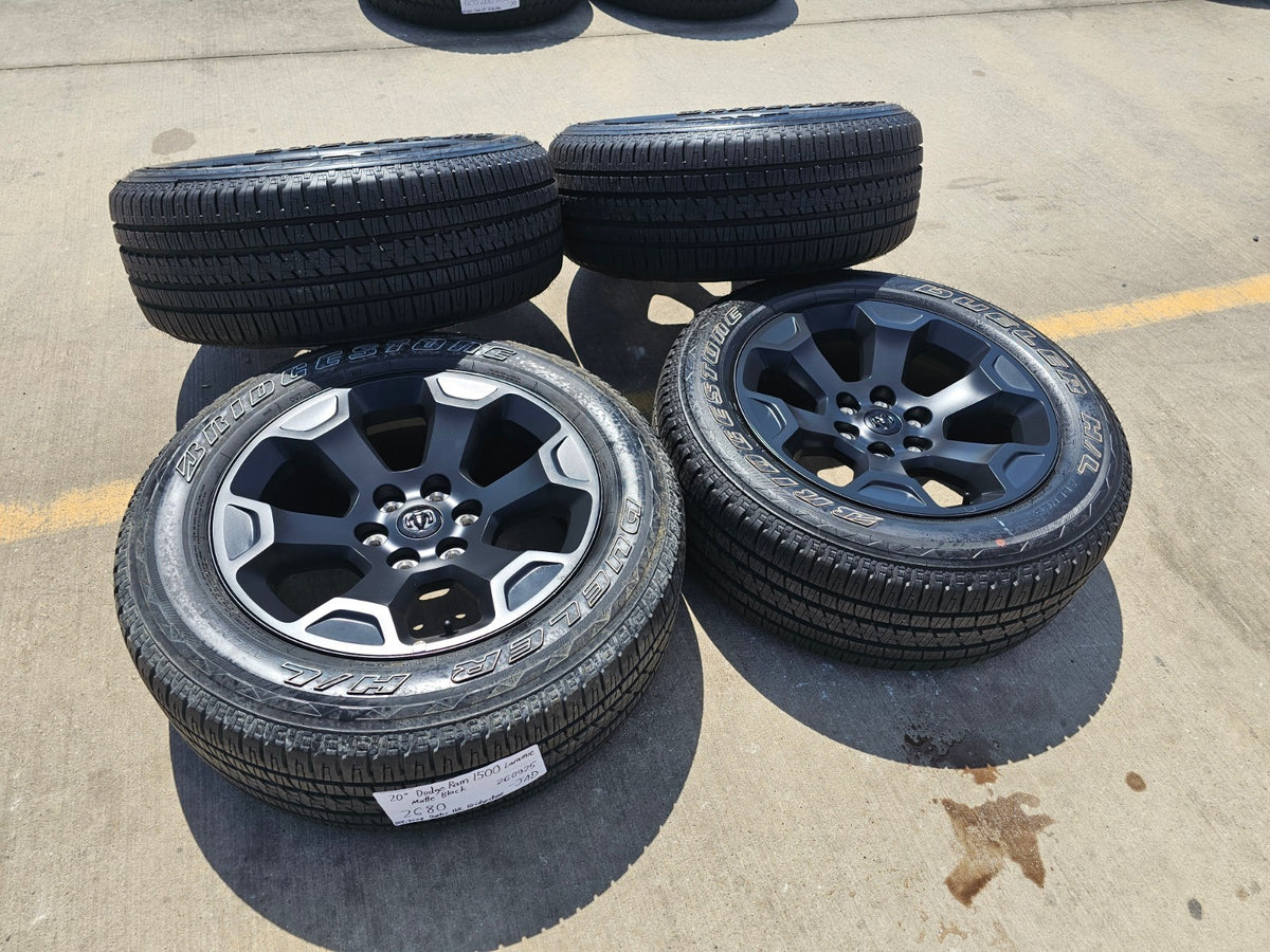 20" Dodge Ram 1500 OEM Laramie Black 2462 2680 wheels rims 2026 2027 SET NEW