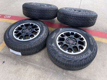 17" Toyota Tacoma 4Runner TRD OEM 10638 wheels rims SET 2025 2026 PIRELLI AT NEW