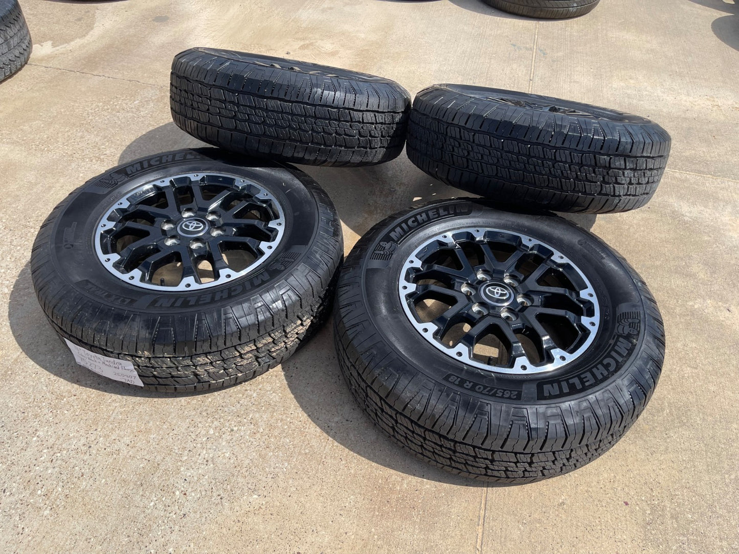 18" Toyota Tundra TRD OEM black wheels rims 75273 Sequoia SET MICHELIN NEW