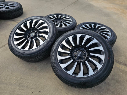 22" Lincoln Navigator OEM rims wheels 10499 95383 SET Black Label BRIDGESTONE