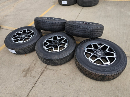 18" Ford Bronco wheels rims tires black 95213 Ranger tires BRIDGESTONE DUELER AT