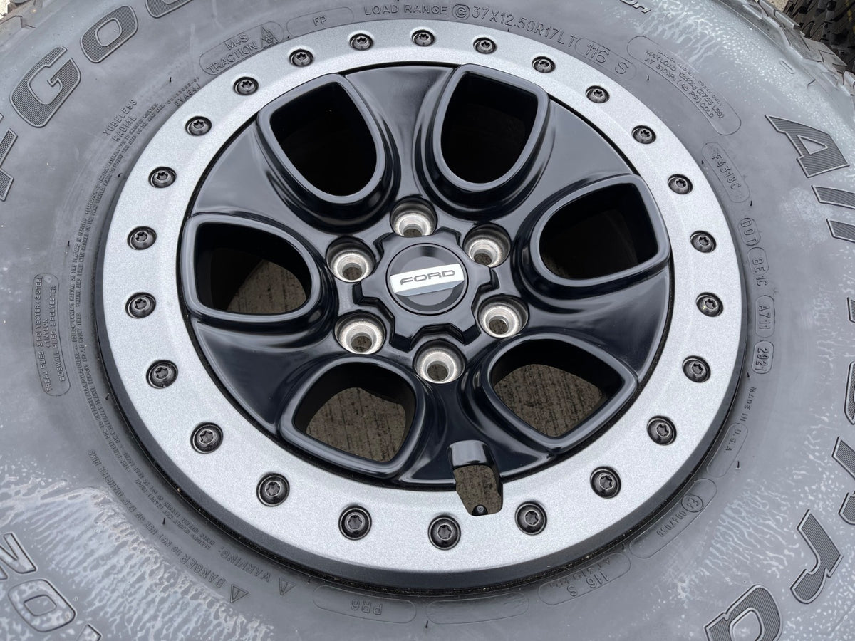 17" Ford F-150 Raptor OEM BEADLOCK rims wheels 10459 95210 BFG KO2 37" tires NEW