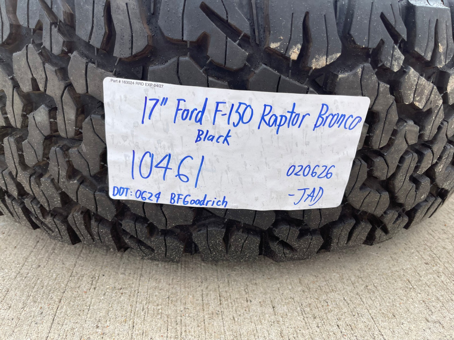 17" Ford F-150 Raptor Bronco OEM 10461 rims wheels 2025 2026 BFG KO2 A/T NEW 37"