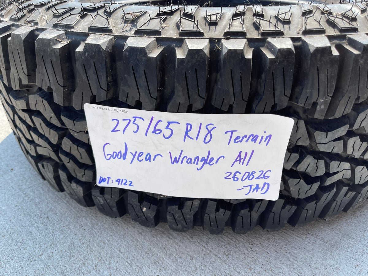 (1) 275/65/18 Goodyear Wrangler Ultra Terrain A/T tire 275/65R18 LT 10 ply LRE