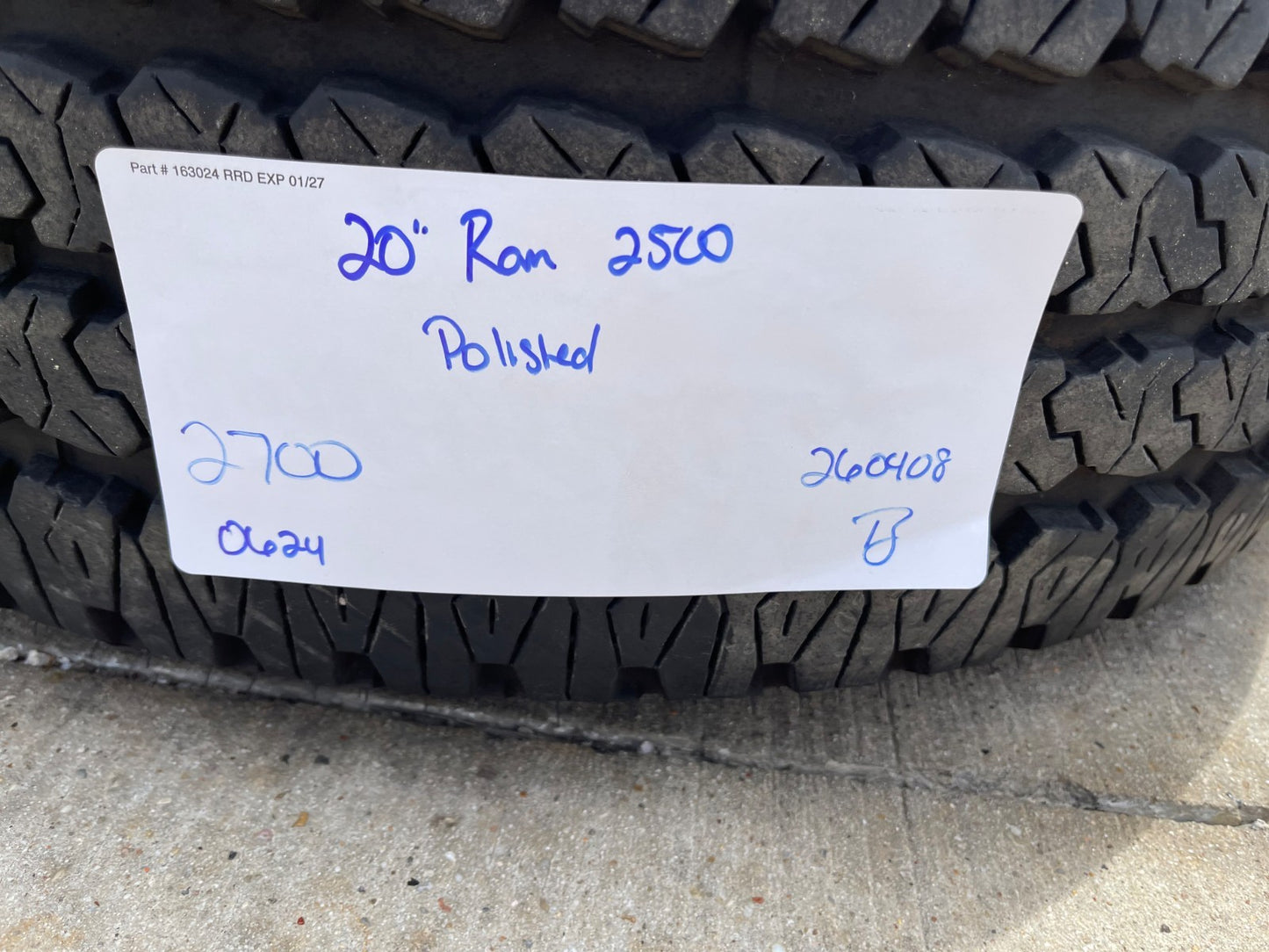 20" Dodge Ram 2500 3500 LARAMIE OEM 2700 wheels rims tires 2023 2024 2025 2026