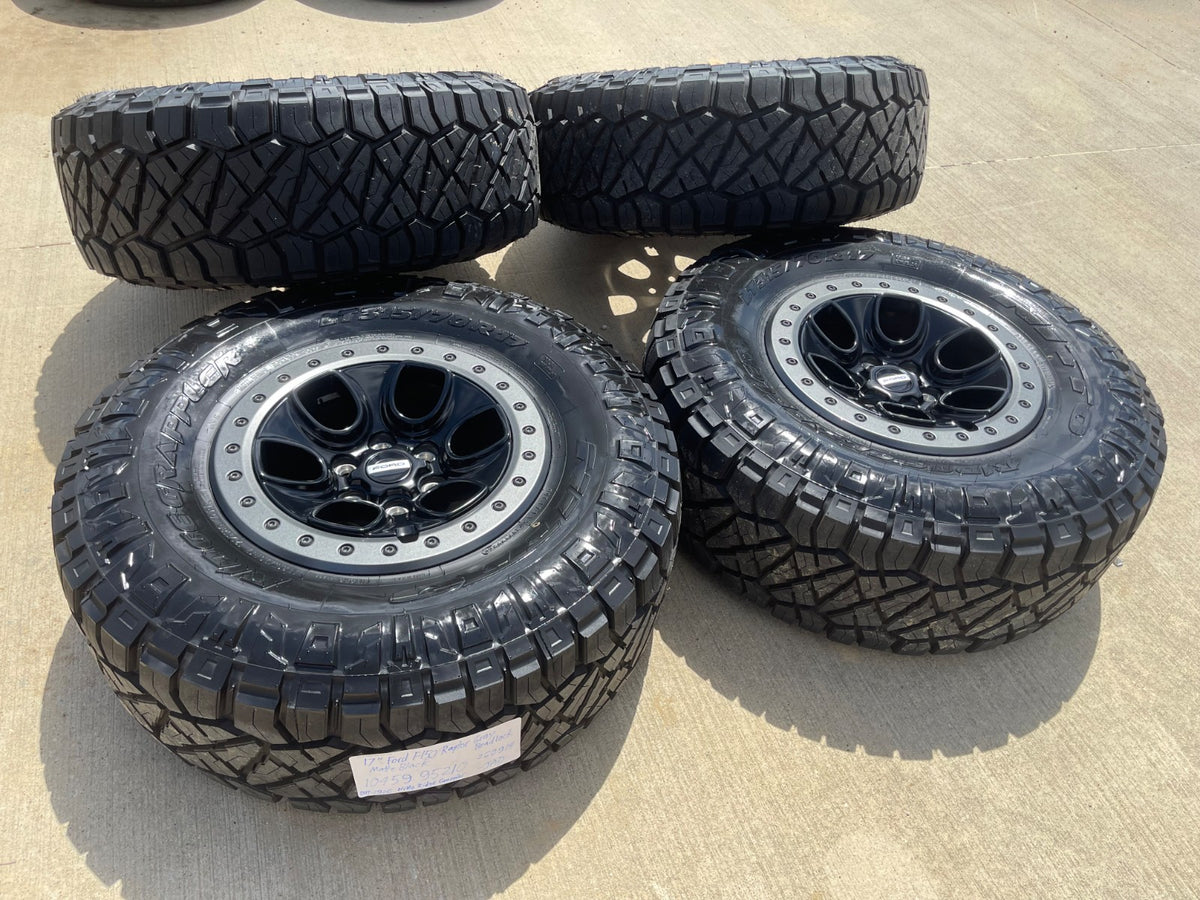 17" Ford F-150 Raptor OEM BEADLOCK rims wheels 10459 95210 SET NITRO 35" NEW