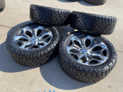 22" Dodge Ram 1500 OEM LIMITED Laramie wheels rims 2685 NITTO RIDGE GRAPPLER