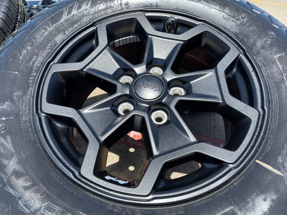 17" Jeep Wrangler SPORT OEM wheels rims tires 9237 black 2023 2024 2025 NEW