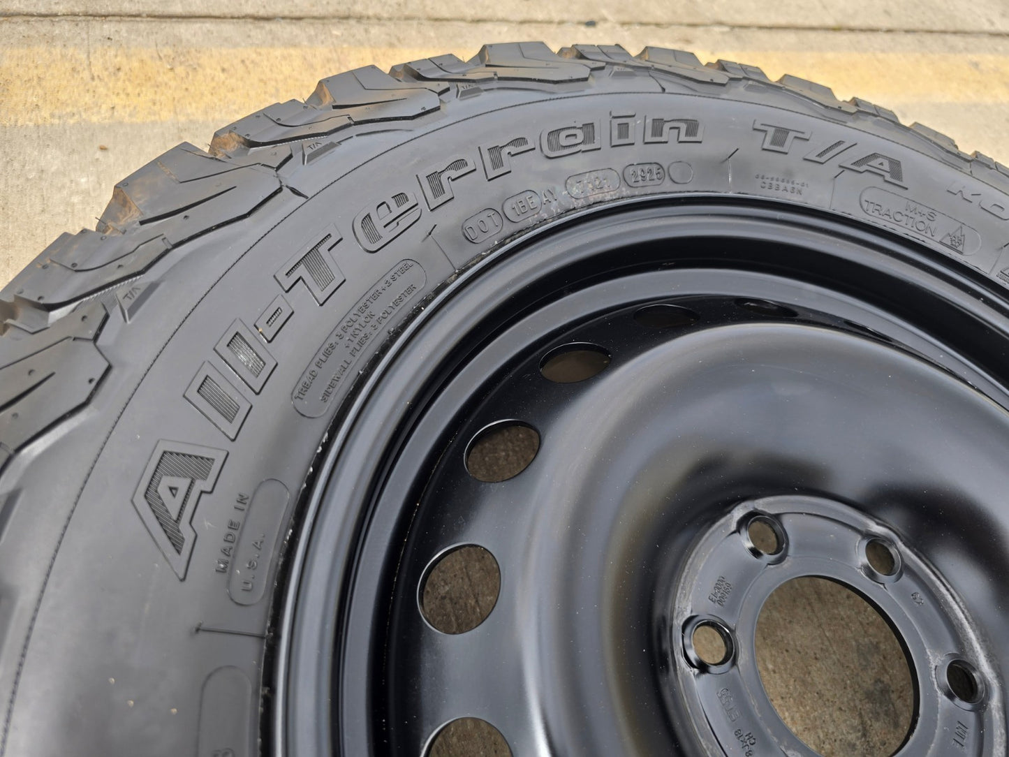 NEW 18" INEOS Grenadier OEM (1) steel wheel rim tire BFG KO2 A/T FITS 2022-2027