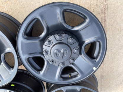 18" Dodge Ram 2500 3500 STEEL black OEM 2473 wheels rims SET 2025 2026 2027 NEW