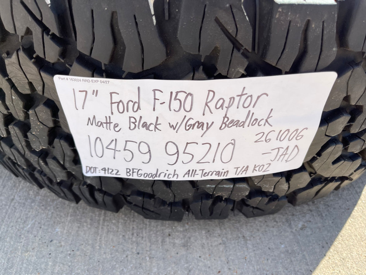 17" Ford F-150 Raptor OEM BEADLOCK rims wheels 10459 95210 SET BFG 33"