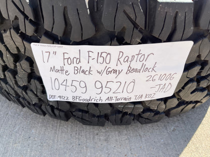 17" Ford F-150 Raptor OEM BEADLOCK rims wheels 10459 95210 SET BFG 33"