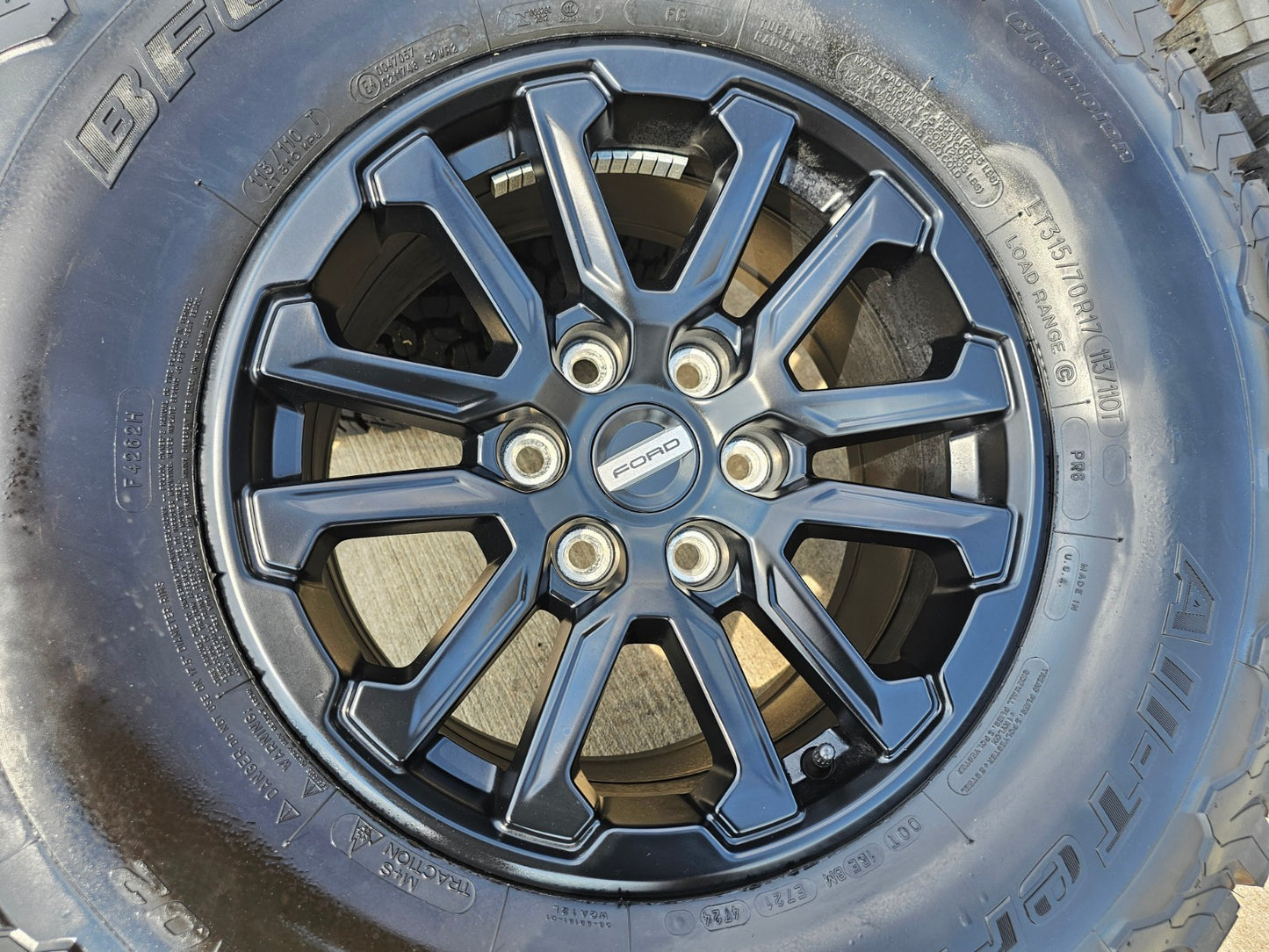 17" Ford F-150 Raptor OEM rims wheels Bronco 2023 2024 2025 2026 NEW BFG KO2 A/T