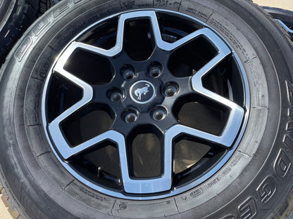 18" Ford Bronco wheels rims black 95213 Ranger tires tires BRIDGESTONE A/T SET