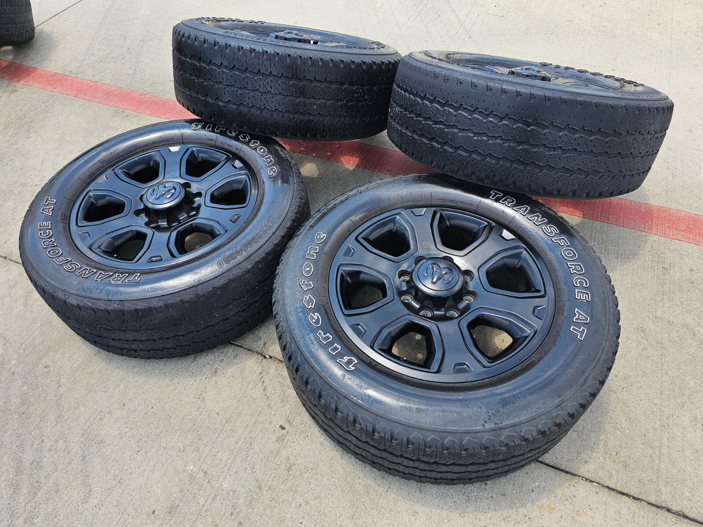 20" Dodge Ram 2500 3500 OEM 2477 black wheels rims tires