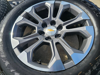 20" Chevy Tahoe Silverado OEM 14090 95417 wheels rims tires SET GOODYEAR A/T NEW