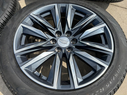 22" Cadillac OEM wheels rims GMC Sierra Escalade 95028 tires 2022 2023 2024 NEW