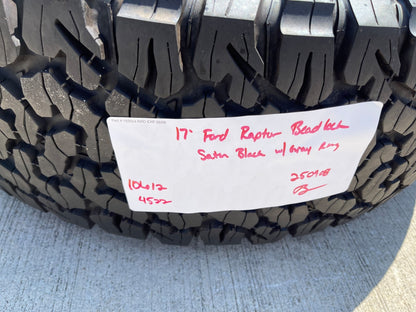 17" Ford F-150 Raptor OEM BEADLOCK 10612 rims wheels BFG KO2 37" SET NEW