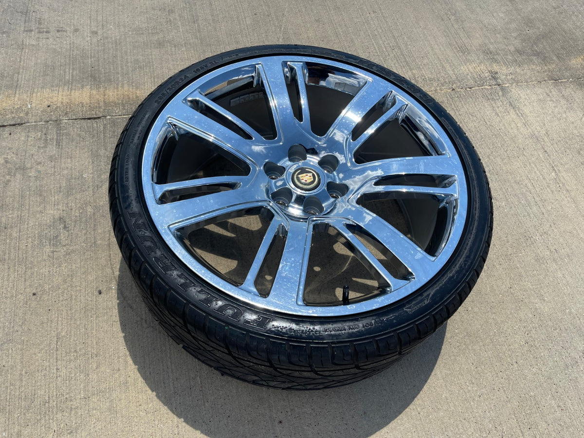 24" Cadillac Escalade Platinum OEM Replica 4738 wheel rim tire CHROME spare