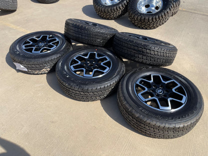 18" Ford Bronco wheels rims black 95213 Ranger tires tires BRIDGESTONE A/T SET