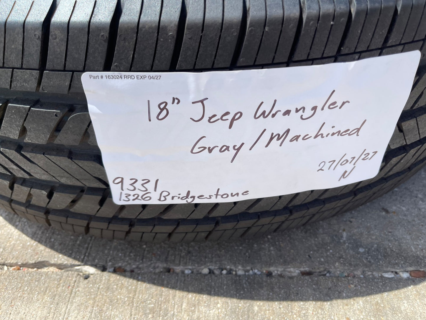 18" Jeep Wrangler Gladiator Grand Cherokee OEM 9331 wheels rims SET 2026 NEW