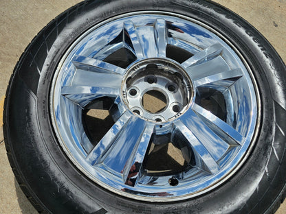 (1) 20" Chevy Silverado Tahoe Suburban chrome OEM 5416 wheel rim tire spare