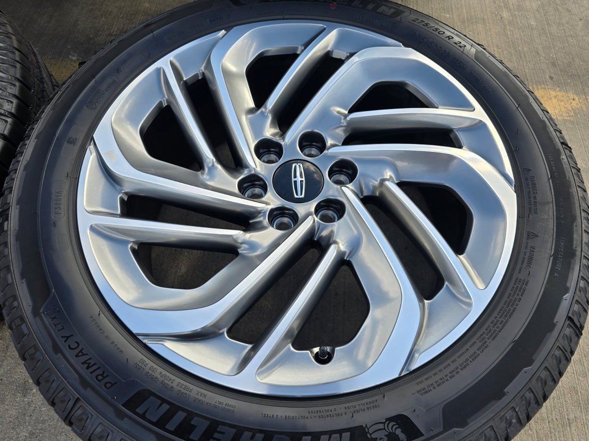 22" Lincoln Navigator OEM 94225 rims wheels BLACK LABEL 2025 2026 2027 SET NEW