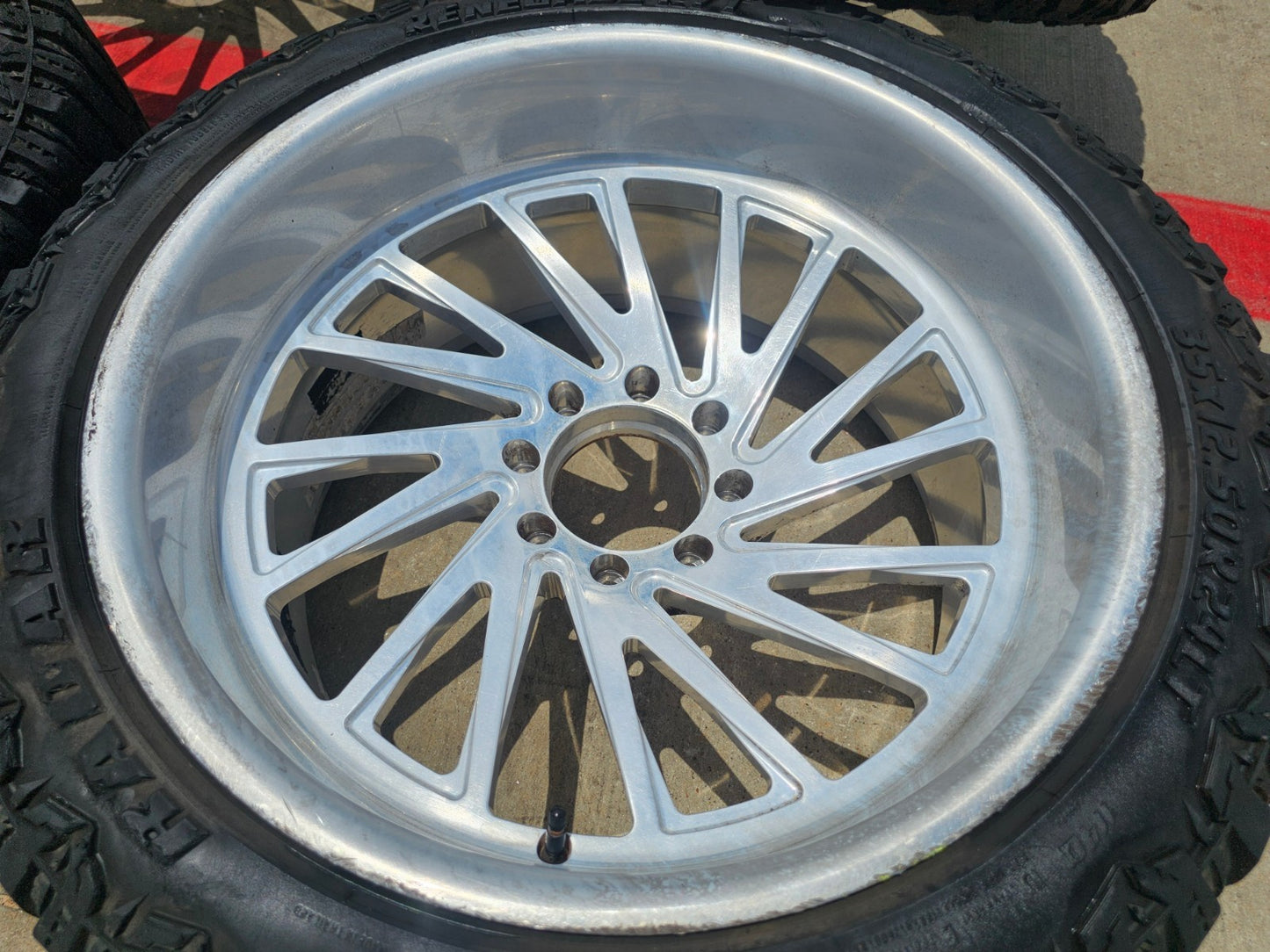 24x12 24" Aftermarket Ford F-250 F-350 FORGED SET rims wheels 8x170 -44 35"