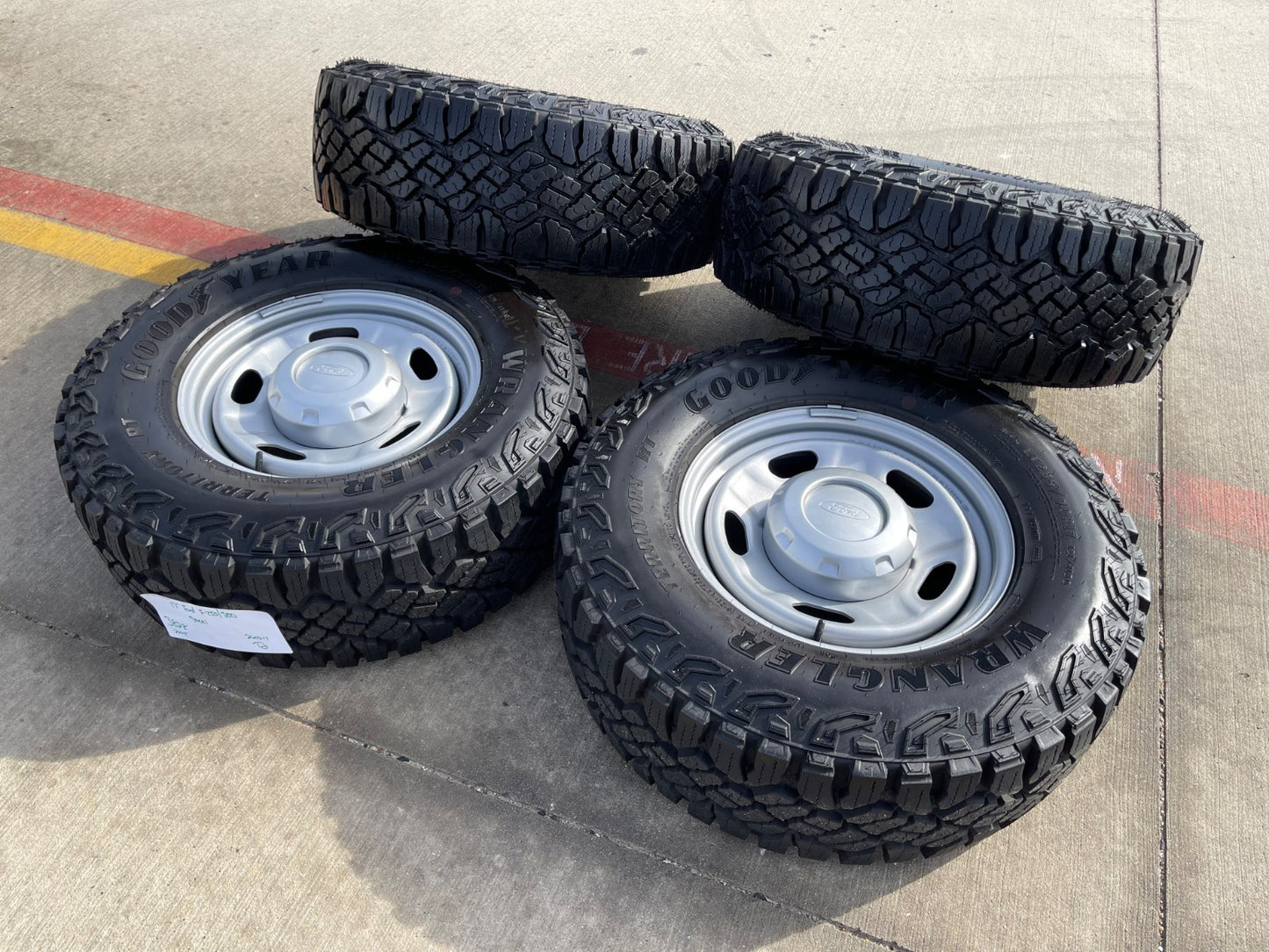 17" Ford F-250 F-350 OEM 3828 wheels rims tires GOODYEAR TERRITORY R/T 33" NEW