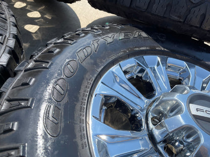 18" Ford F-250 F-350 TREMOR OEM CHROME rims wheels 10097 tires GOODYEAR 35"