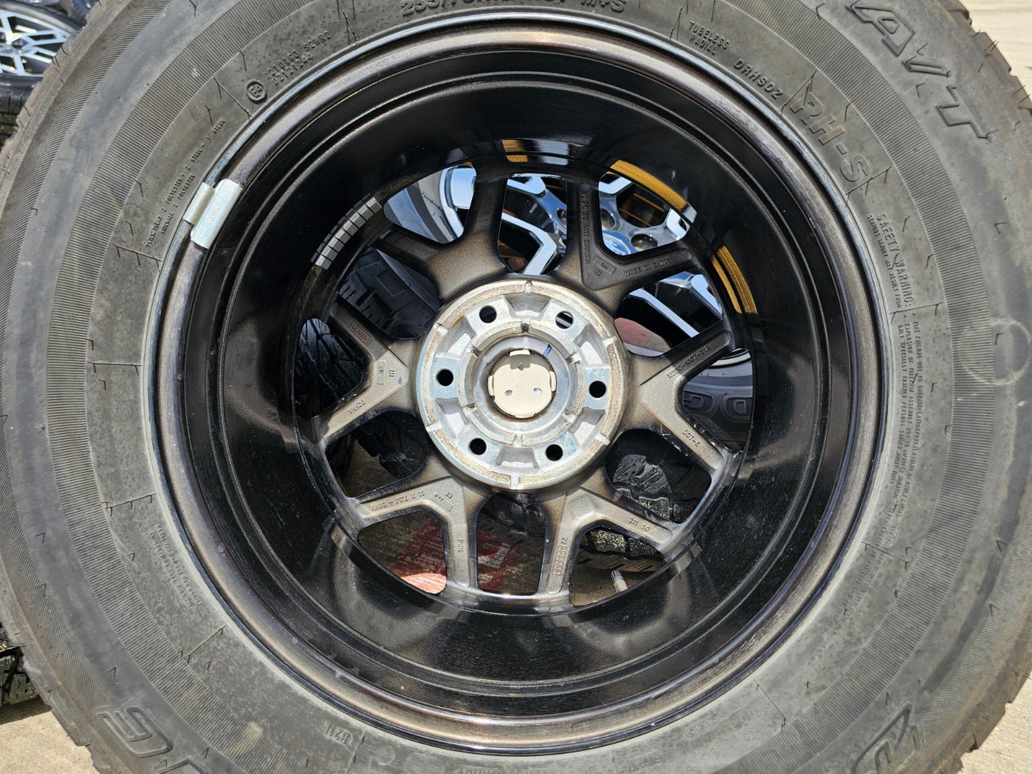 (5) 18" Ford Bronco wheels rims black 95213 Ranger SET BRIDGESTONE DUELER AT