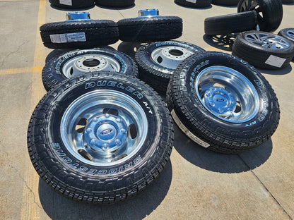 17" Ford F-350 Dually OEM 14077 14078 rims wheels 2024 2025 BRIDGESTONE A/T NEW