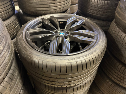 20" BMW M760i 740i 640i OEM 86343 86344 Series 760M SET black wheels rims tires
