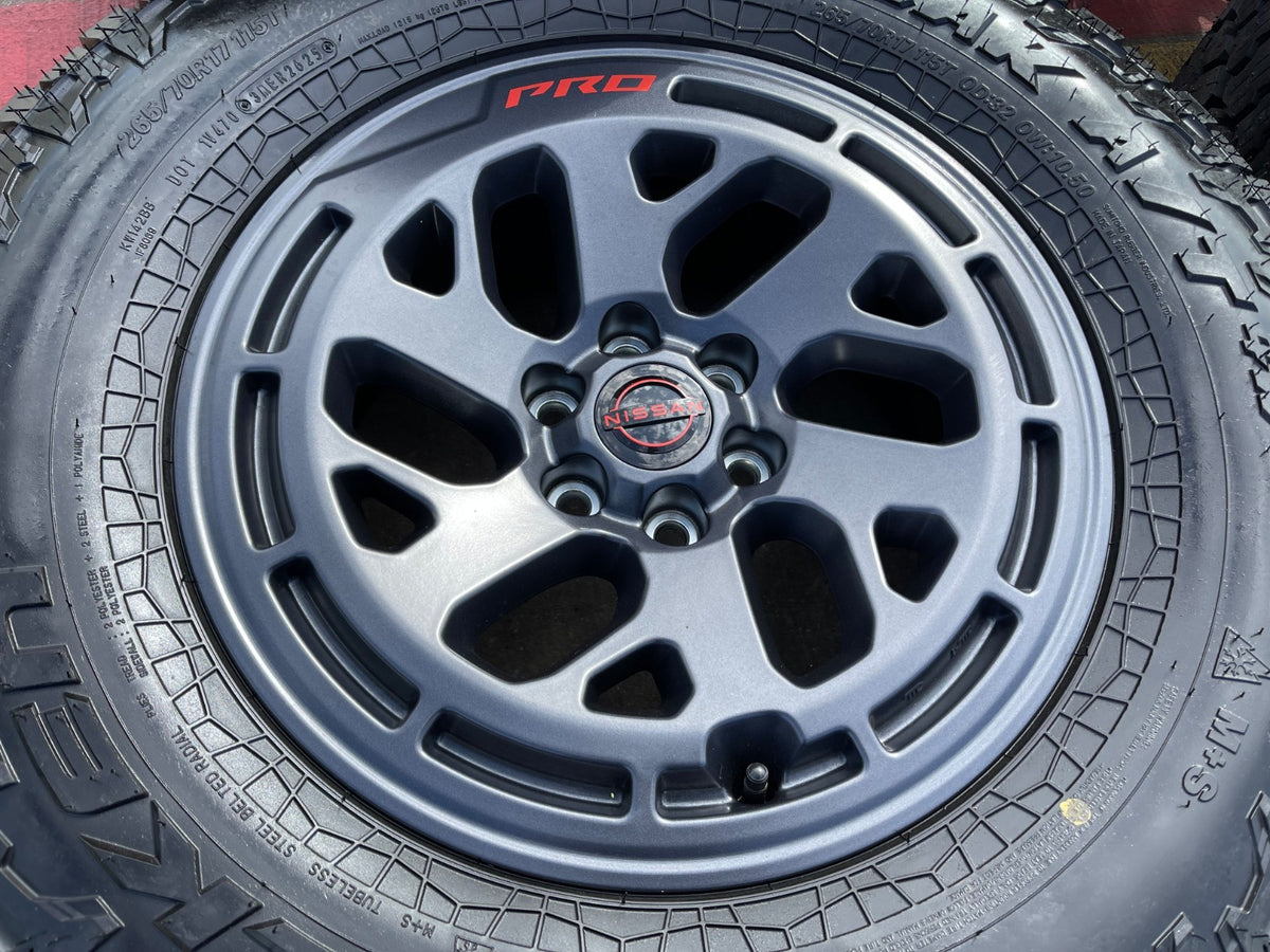 17" Nissan Frontier X-PRO OEM 62270 Desert Runner wheels rims FALKEN A/T4 NEW