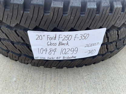 20" Ford F-250 F-350 OEM TREMOR wheels rims SET 10299 10484 BRIDGESTONE SET NEW