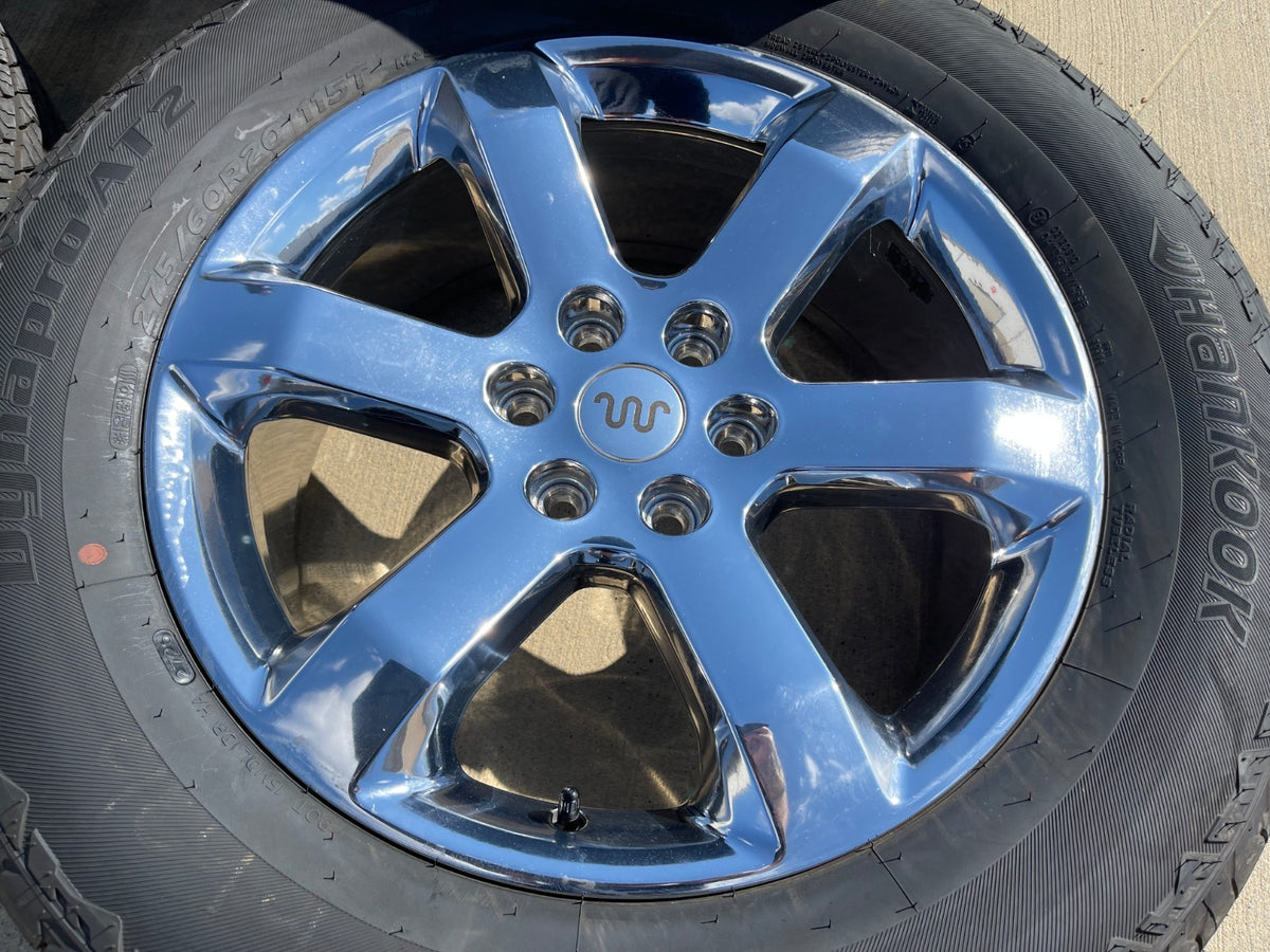 20" Ford F-150 OEM rims wheels CHROME 10347 Expedition SET HANKOOK A/T2 NEW
