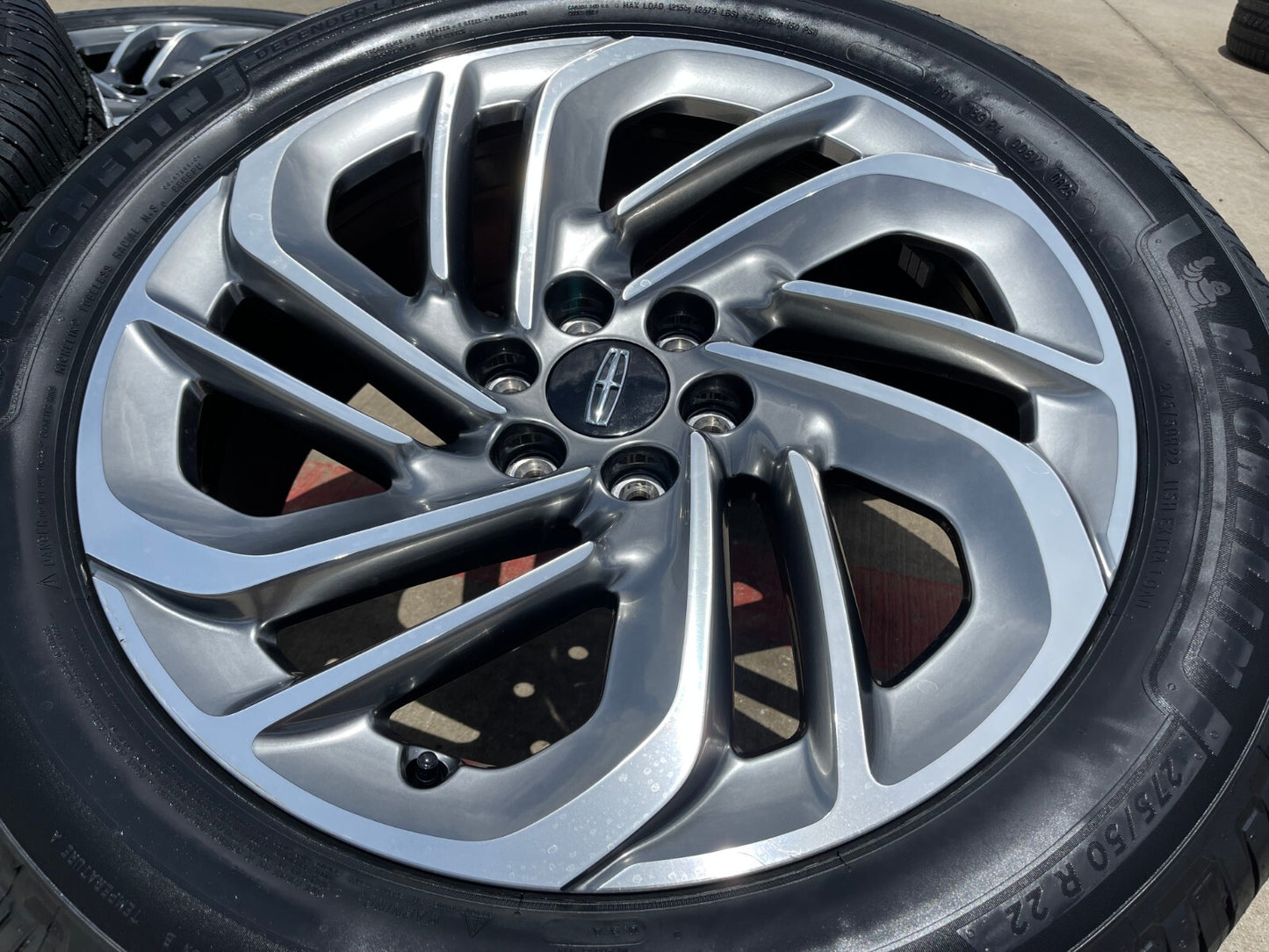 22" Lincoln Navigator OEM 94225 rims wheels BLACK LABEL 2025 2026 MICHELIN NEW